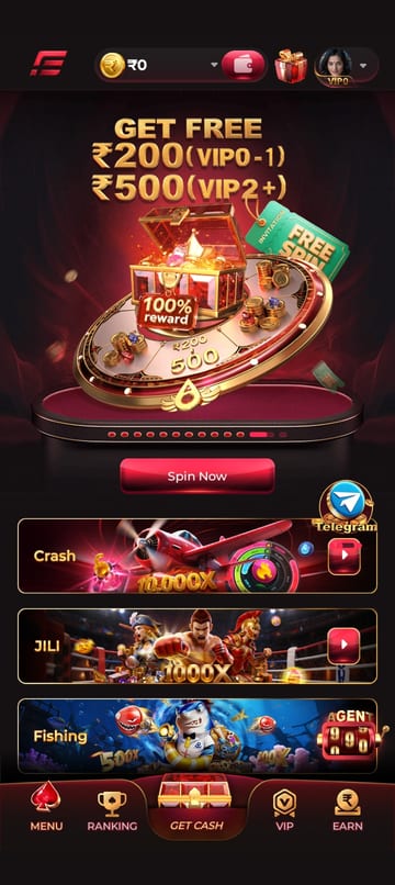 IE777 Android app interface showing game banners and navigation